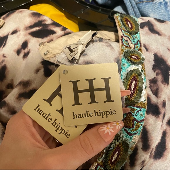 Haute Hippie XS handcrafted blue bead embellished dress - Picture 11 of 16